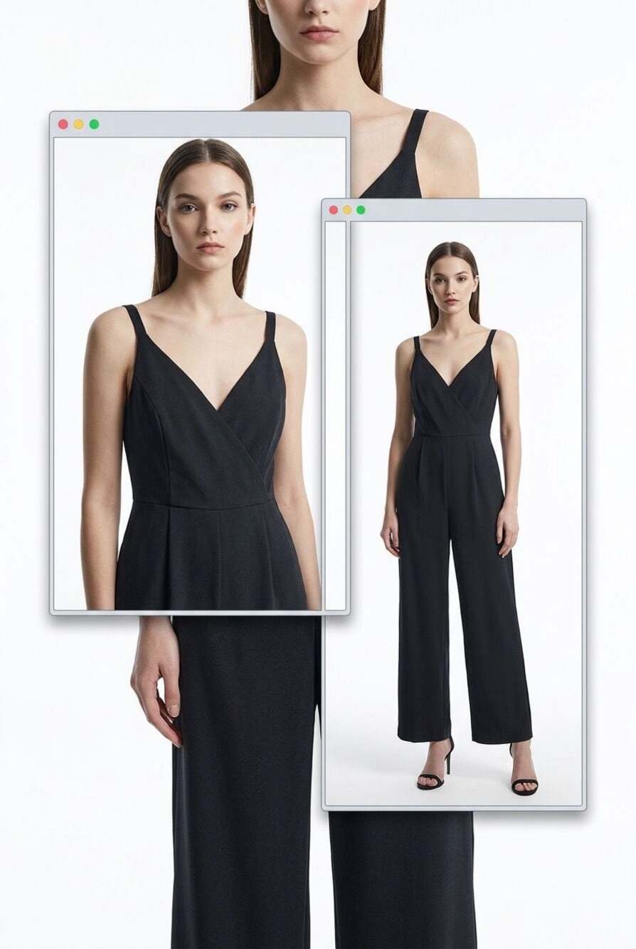Trixx Clothing Company Black Sleeveless Jumpsuit with Lace Bodice #886